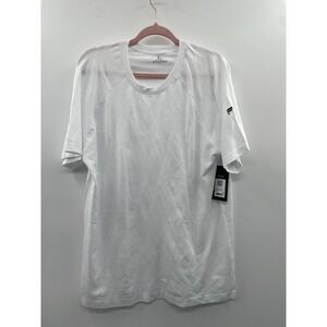 NWT Fabletics The Training Day Tee Shirt Mens XL Classic White Long Sleeve Sport